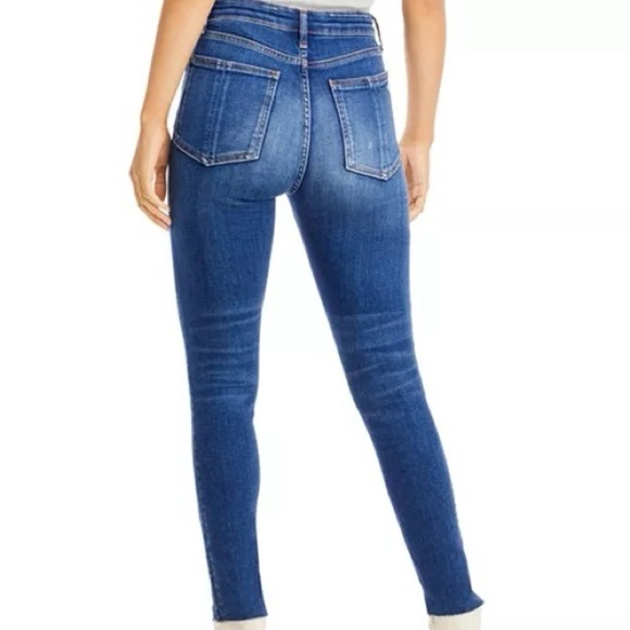 rag & bone Nina High Rise Ankle Skinny Raw Hem Jeans in Jasper Wash Size 27 - Picture 3 of 14